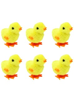 HONBAY 6Pcs Fluffy Chicks Wind Up Chick Toys Wind-Up Jumping Cute Chicken Plush Chicks Toys Easter Party Favors Artificial Animal Chicken Decoration Props Christmas Socking Stuffers  - Image 1