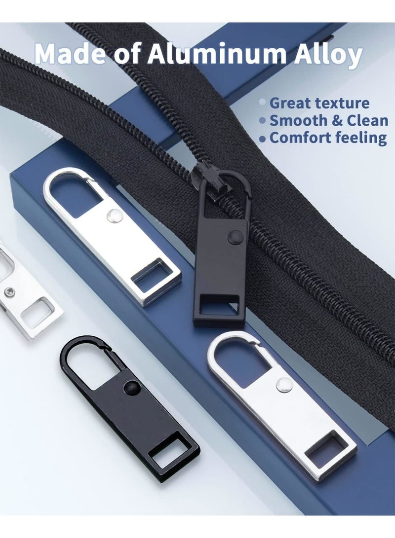 Excefore Zipper Pull, 32 Pack Zipper Pull Replacement, Universal Replacement Zipper Pull Kit, Zipper Tab Replacement Pull, Zipper Pulls for Backpacks, Purses, Jackets, Luggage, Boots (4 Styles 4 Sizes)  - Image 3