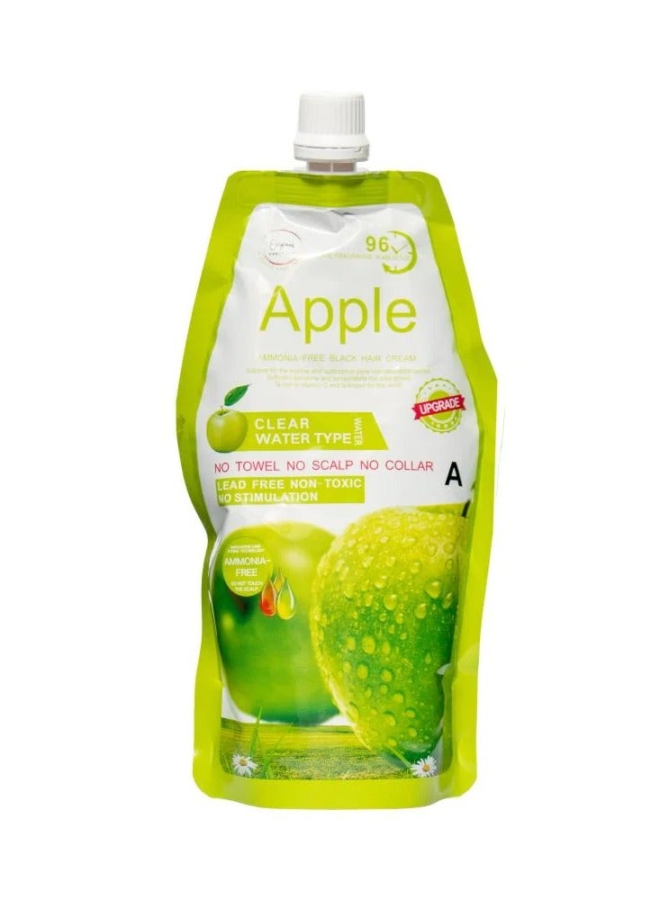 Black Ammonia Free Hair Color Cream - 500 ml Cream + 500 ml Developer - Apple (Natural Black A1) - Image 2