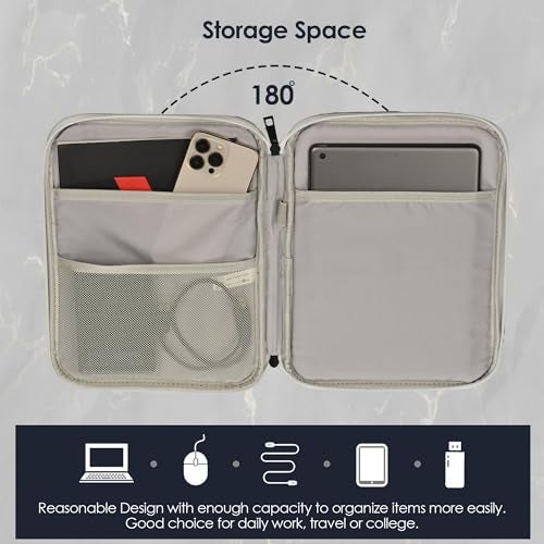 Probus Black Gold Marble Printed Canvas Tablet Sleeve Case Cover for Upto 11.5 inch for iPad 10.2/iPad 10.9/Pro 11/iPad 9.7/Lenovo Tab/Oppo Pad Air/Realme Pad X/Xiaomi pad 5/Redmi Pad Tablets - Image 4