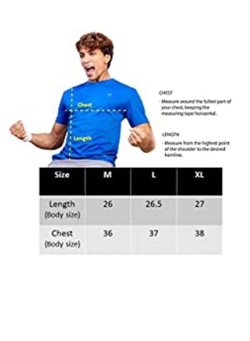 Men's Dry Fit Exercise Gym T-Shirt Blue  - Image 2