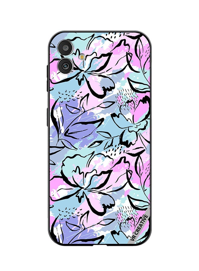 VR CREATIVE Protective Case Cover For Samsung Galaxy M13 5G Abstract Flowers Print Design Multicolour - Image 1