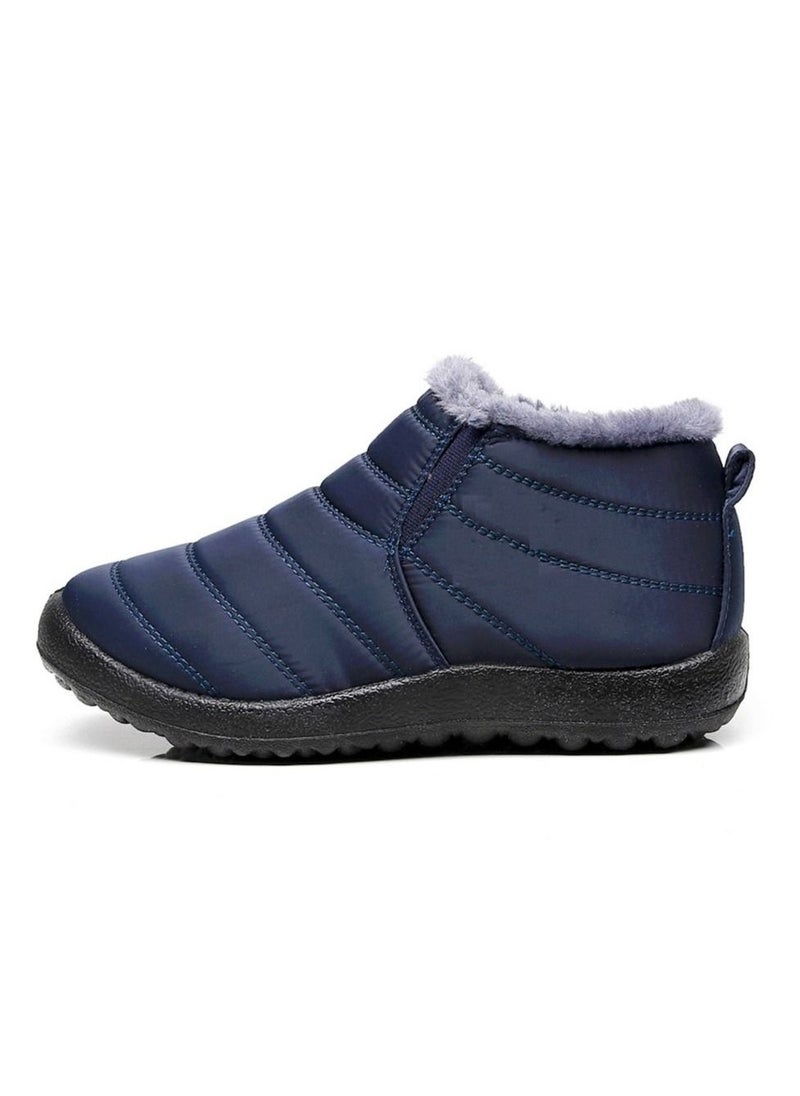Loquat - Ankle Boots Thermal Slip On Casual Footwear for Women Blue - Image 1