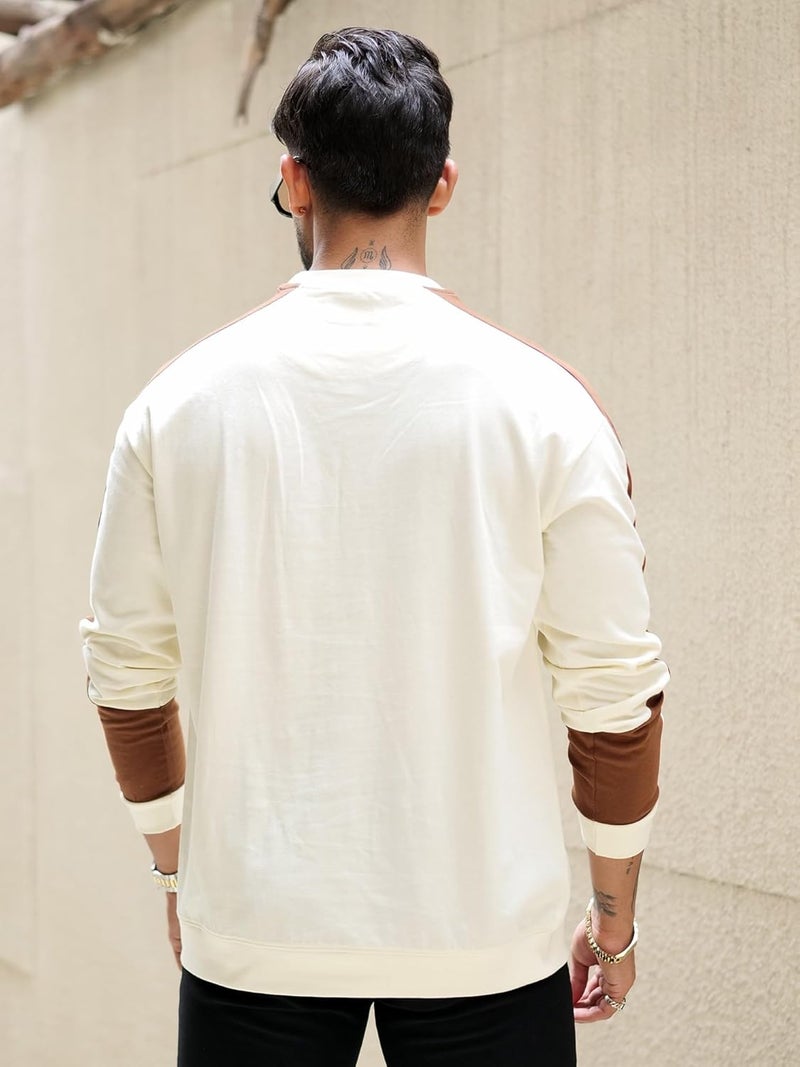 Maniac || Mens || Colorblock || Round Neck || Full Sleeve || Cotton || T-Shirt - Image 3