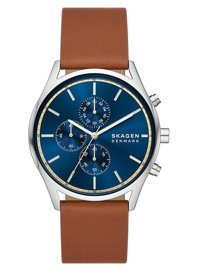 Skagen Holst Watch For Men Chronograph Movement With Stainless Steel Or Leather Strap - Image 1