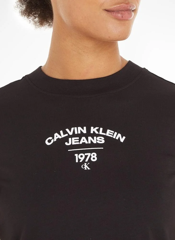 كالفن كلاين جينز Crew Neck Logo T-Shirt