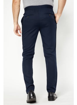 THE KOOPLES Men Regular Fit Solid Chino Pants, Navy  - Image 3