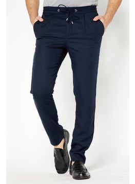 THE KOOPLES Men Regular Fit Solid Chino Pants, Navy  - Image 1
