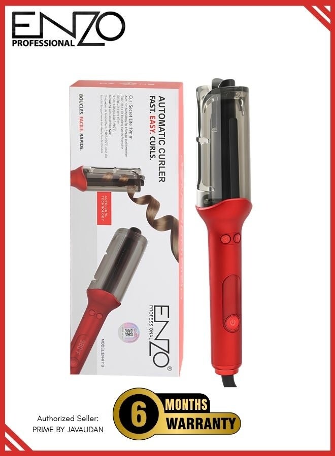 ENZO EN-9110 Automatic Hair Curler, 19mm Ceramic Curling Iron, Fast Heating Hair Styling Tool for Curls & Waves - Image 1
