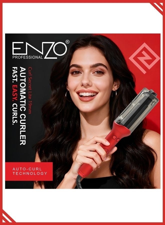 ENZO EN-9110 Automatic Hair Curler, 19mm Ceramic Curling Iron, Fast Heating Hair Styling Tool for Curls & Waves - Image 3