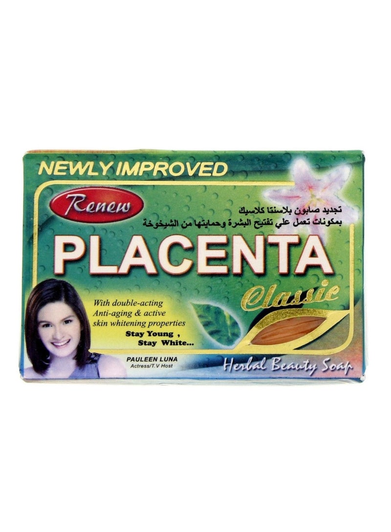 Renew Placenta Solid Face & Body Soap, Brightening & Anti-Aging, 135g