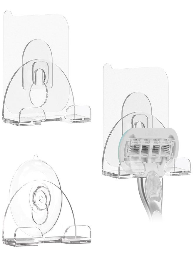 Linkidea 3 Pack Razor Suction Cup/Self-Adhesive Hooks, Shaving Hanger Holder, Compatible with Gillette Fusion 5 Proglide, Shield Power, Dorco Pace 6 Pro - Image 1