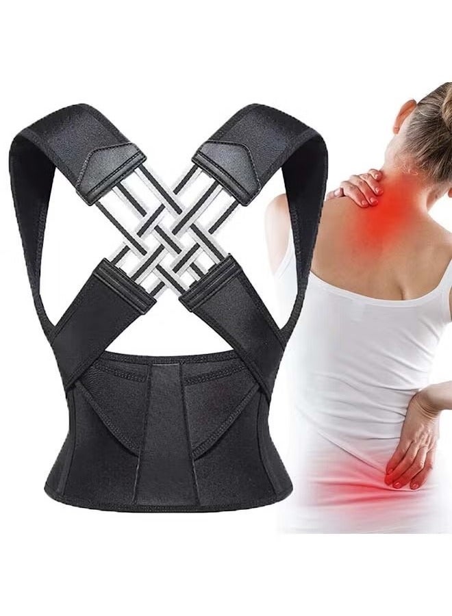 Generic Back Straightener Belt, Back Posture Belt, Adjustable Back Straightener Straps, Back Straightener Posture Corrector, Back Posture Corrector for Neck, Shoulder Gym and Good Posture Support(XL)  - Image 4