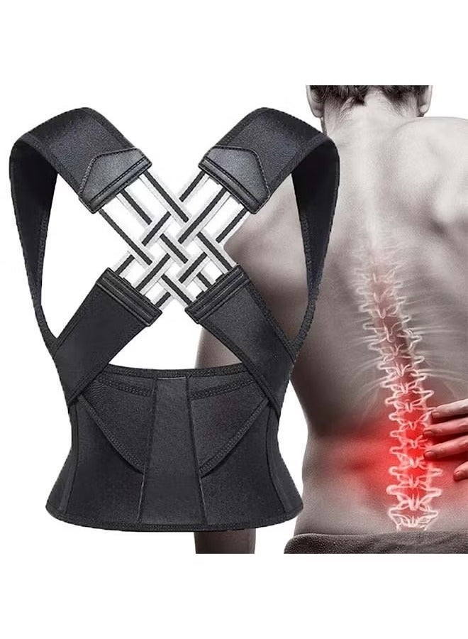 Back Straightener Belt, Back Posture Belt, Adjustable Back Straightener Straps, Back Straightener Posture Corrector, Back Posture Corrector for Neck, Shoulder Gym and Good Posture Support(XL) - Image 2