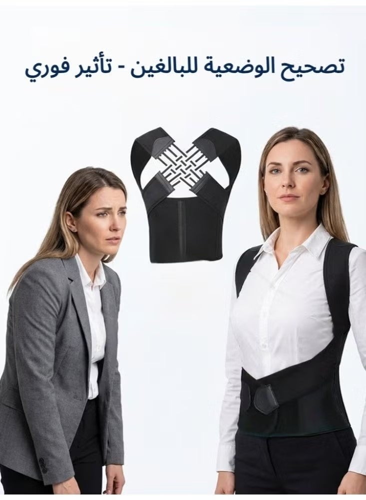 Back Straightener Belt, Back Posture Belt, Adjustable Back Straightener Straps, Back Straightener Posture Corrector, Back Posture Corrector for Neck, Shoulder Gym and Good Posture Support(XL) - Image 1