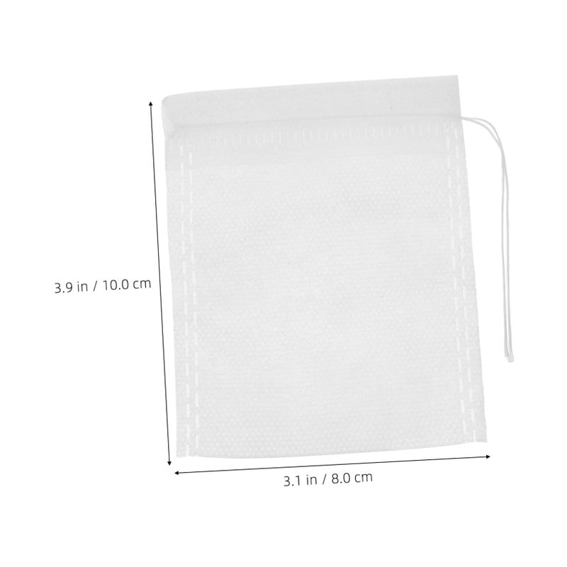 Reusable Non Woven Drawstring Sachet Bags 100pcs For Loose Tea Spices Aromatic Items - Image 3