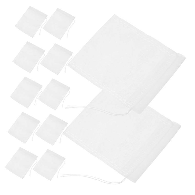 Reusable Non Woven Drawstring Sachet Bags 100pcs For Loose Tea Spices Aromatic Items - Image 2
