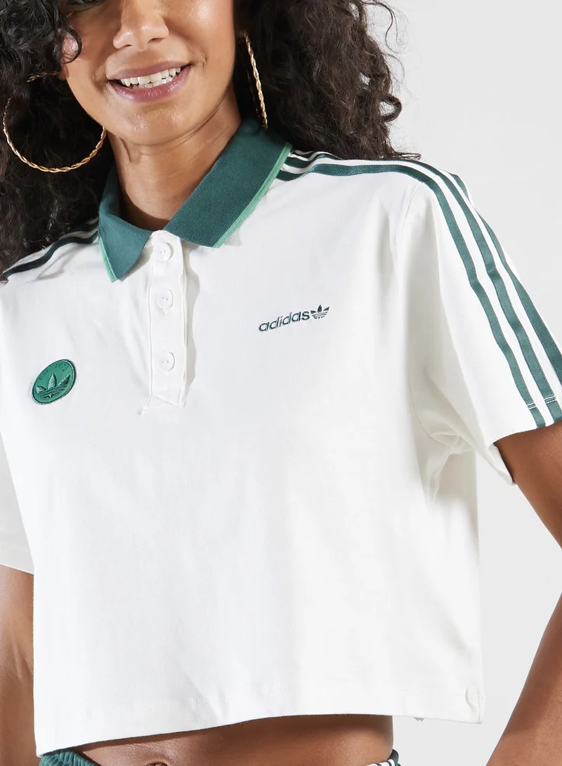adidas Originals Cropped Polo Shirt