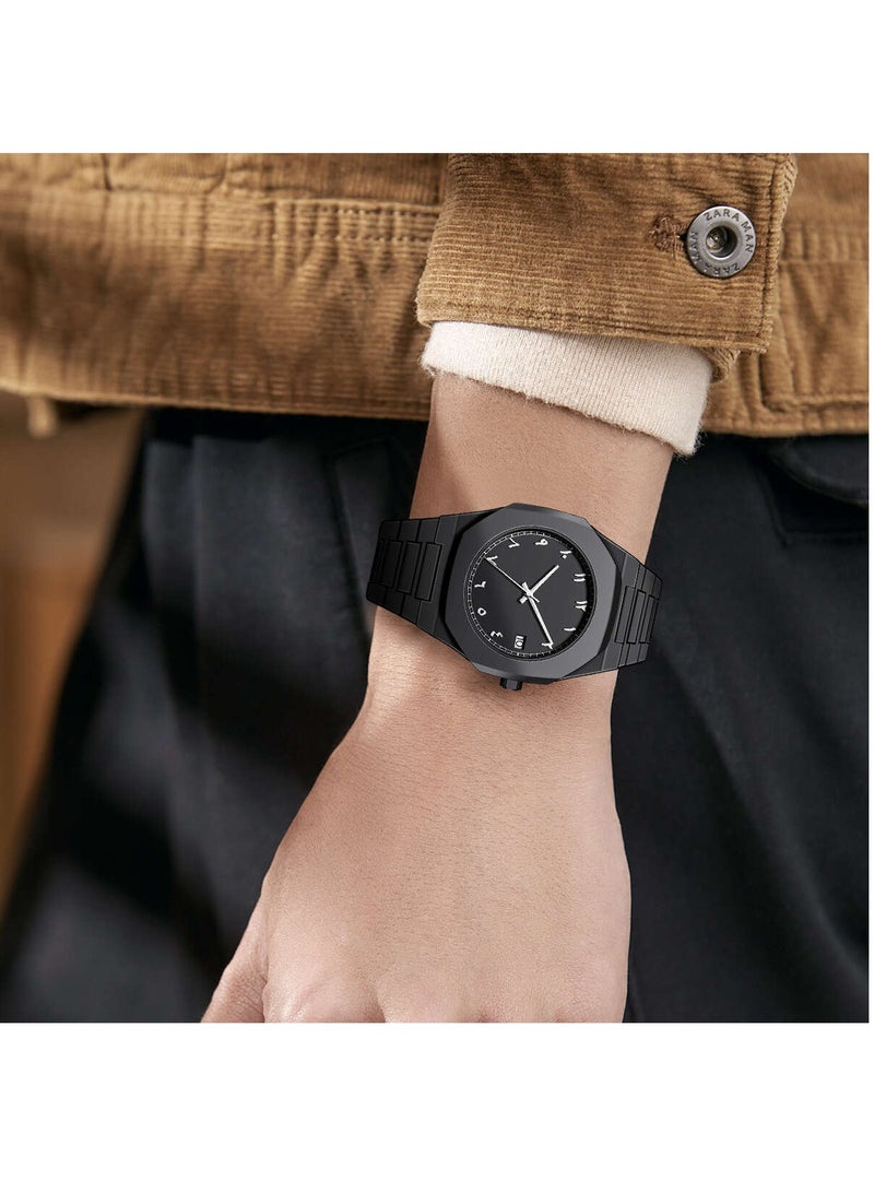 Minimalist Men’s Waterproof Quartz Watch – Lightweight, Casual Design with Arabic Calendar Display & Durable Plastic Build  - Image 5