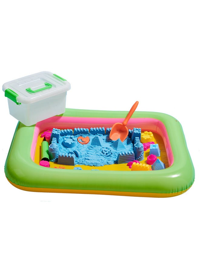 Children's Space Toys Colored Sand Boys And Girls Hot Diy Multi-functional Package Children's Sculpture Sand Children 3-6 Years Old-Color:Pink B Package: 12 Small Ocean, 10 Princess Castle, 1 Pump, - Image 2