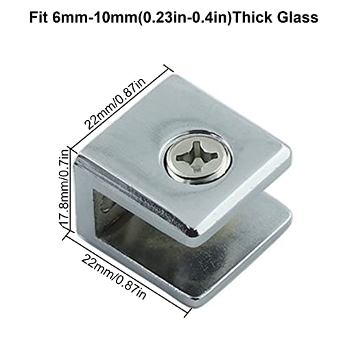 AWEN Glass Shelf Bracket Glass Clamp Holder Adjustable Clamp Shelf Clip for 6-10mm Thickness - 4pcs - Image 4