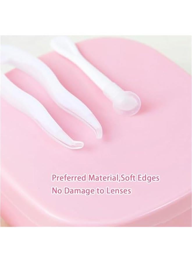 موكسو علة عدسات الاتصال الكرتوية اللطيفة ذات المرآة، مجموعة تخزي القع المحمولة، حامل صدوق عدسات الاتصال الكرتوي للمراقي عد السفر (أر الفراولة يضة مسلوقة) - Image 4