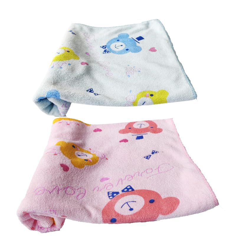 TEDDYIFY Soft Cotton Baby Bath Towel for Infants, New Born Babies and Toddlers (0-12 Months) (Colours and Print as per Availability) - Image 1