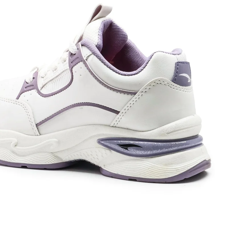 Asian Lightweight Offwhite Lavender Sneakers for Women and Girls