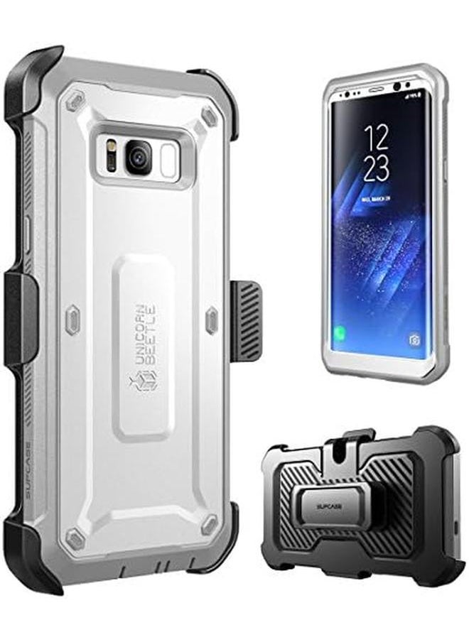 SupCase - Unicorn Beetle Pro Series Phone Case For Samsung Galaxy S8 Plus Full Body Rugged Holster Case With Built In Sp For Galaxy S8 Plus White - Image 1