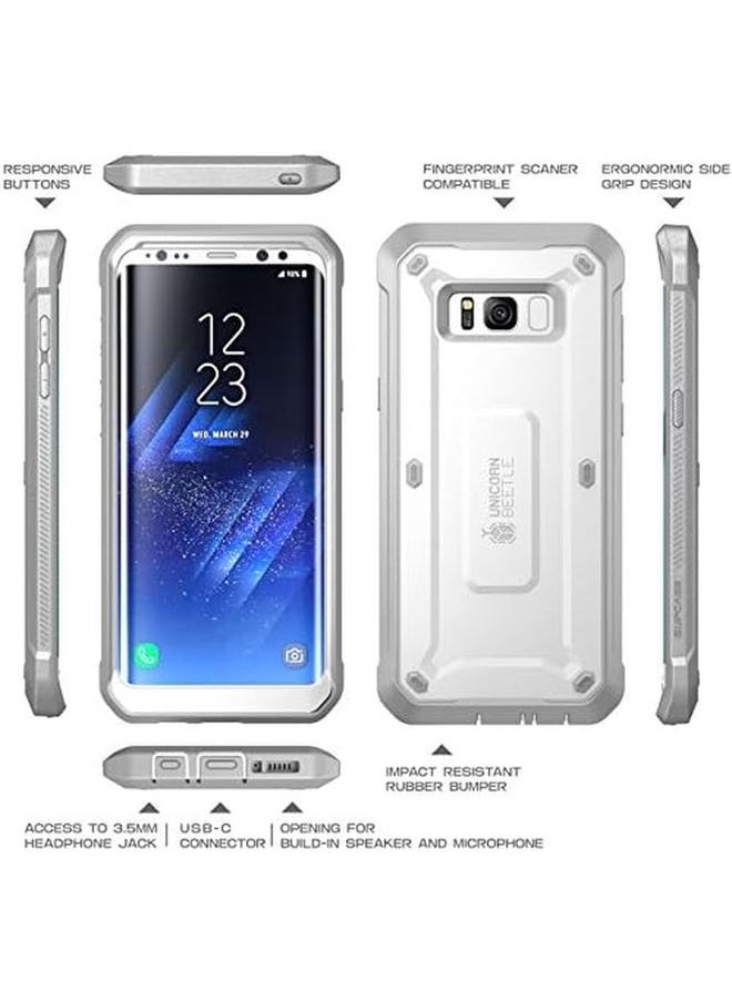 SupCase - Unicorn Beetle Pro Series Phone Case For Samsung Galaxy S8 Plus Full Body Rugged Holster Case With Built In Sp For Galaxy S8 Plus White - Image 1