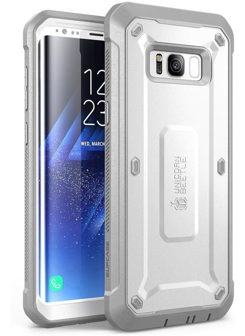 Unicorn Beetle Pro Series Phone Case For Samsung Galaxy S8 Plus Full Body Rugged Holster Case With Built In Sp For Galaxy S8 Plus White