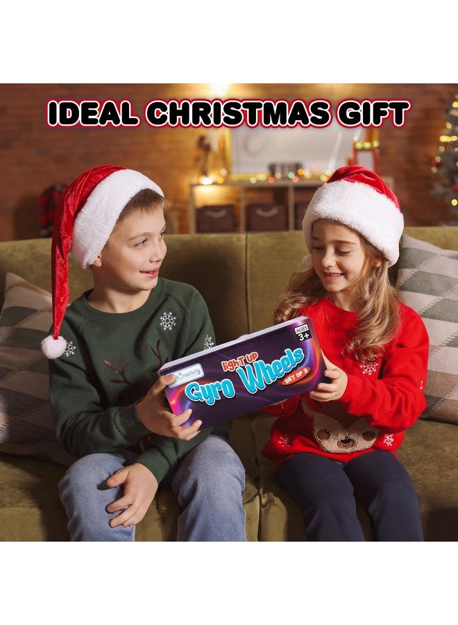 ArtCreativity مجموعة عجلات جيرو المضيئة الكلاسيكية من آرت كرييتيفيتي للأطفال - 3، 8.5 بوصة، تأثيرات إضاءة دوارة ساحرة، ألعاب دوارة للأطفال ذوي التوحد، ألعاب حسية للأطفال، هدية للأولاد والبنات - Image 5