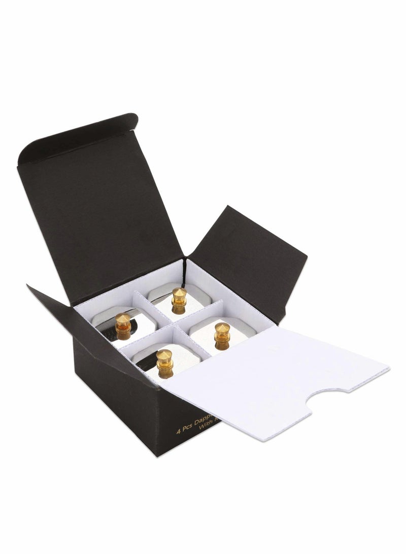 Acrylic Dappen Dish Set with Stainless Steel Lid - 4 Pack Glass Nail Art Tools for Manicure & Pedicure - Image 2