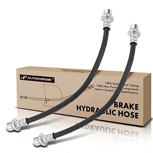 A-Premium Rear Driver and Passenger Brake Hydraulic Hose Compatible with Honda Models - Civic 1987-1987, Accord 1998-2002, with Rear Drum Brakes - Replace# 01466S84A00(Pack of 2) - Image 1