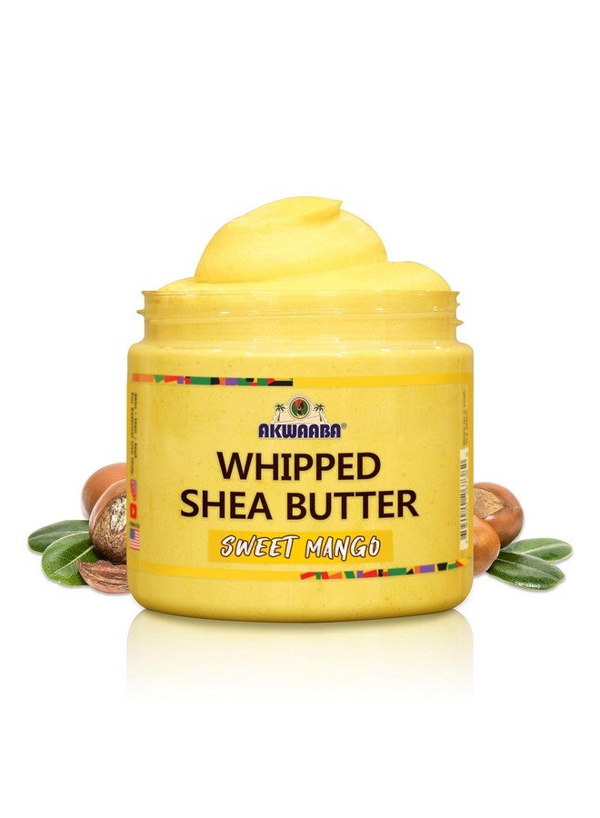 AKWAABA Whipped Shea Butter(Sweet Mango) 12Oz Moisturize Hydrate I Spread And Absorbs Easy I All Skin Types I Skin + Hair + Nail I Raw Shea Rich Vitamins A And E - Image 2