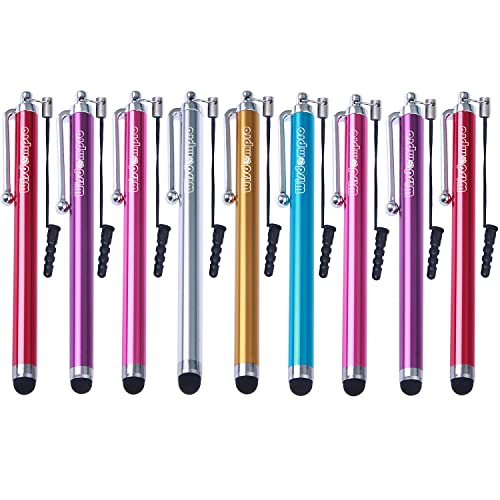 Wisdompro Stylus Pens for Touch Screens, 9 Pack of Universal Rubber Tip Stylus with Lanyard Tether for iPad, for Tablet, for iPhone, for Samsung and All Touchsreen Devices (6-Color Girl Pack) - Image 1