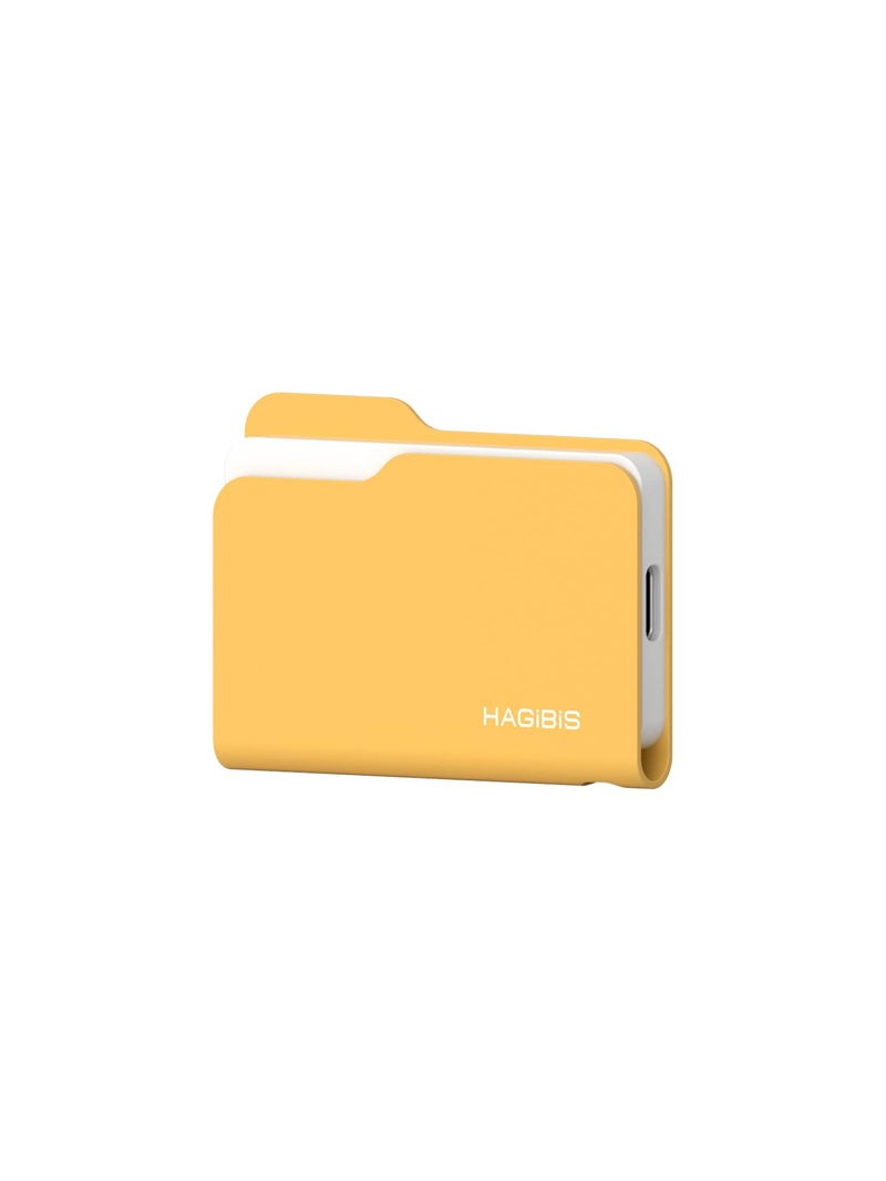 Hagibis SSD Enclosure, Folder Style USB 3.2 Gen2 10Gbps to NVMe PCI-E M.2 SSD Case, M.2 External Hard Drive Enclosure for MacBook Laptop iPad Android iPhone 17 Pro Max (Yellow only 2230) - Image 1