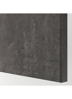 Shelf unit with door, black-brown/Kallviken dark grey, 60x22x38 cm
