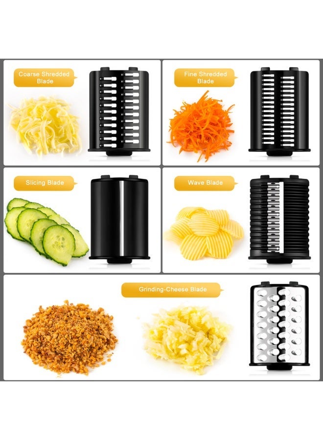sokany Electric Vegetable Chopper 1000W, Multifunctional Food Processor for Slicing, Shredding & Grating, Vegetable Cutter for Carrot, Potato, Cucumber, Black - Image 4
