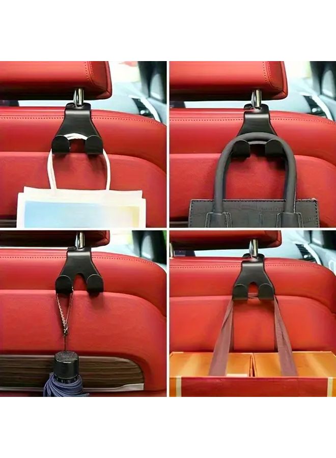 Car Seat Back Hook 3pcs Black Space Saving Hidden Design for Bags Umbrellas - Image 4