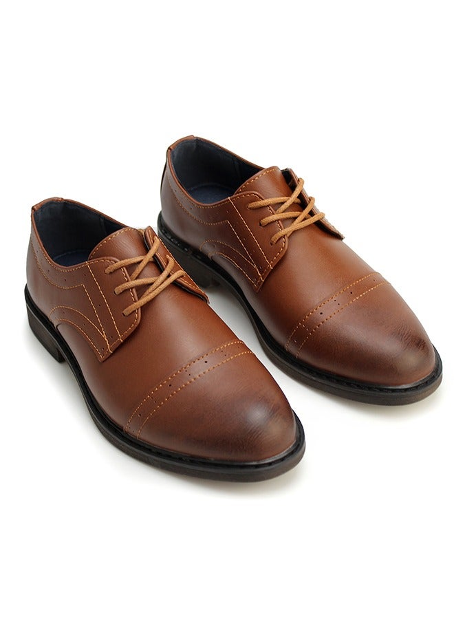 Hawkwell أحذية للأولاد الصغار ذات المقدمة العالية أحذية أوكسفورد رسمية كلاسيكية (طفل صغير/طفل كبير/شباب) - Image 3