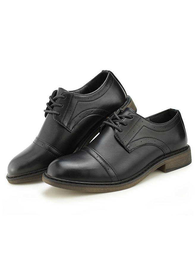 Hawkwell أحذية للأولاد الصغار ذات المقدمة العالية أحذية أوكسفورد رسمية كلاسيكية (طفل صغير/طفل كبير/شباب) - Image 5