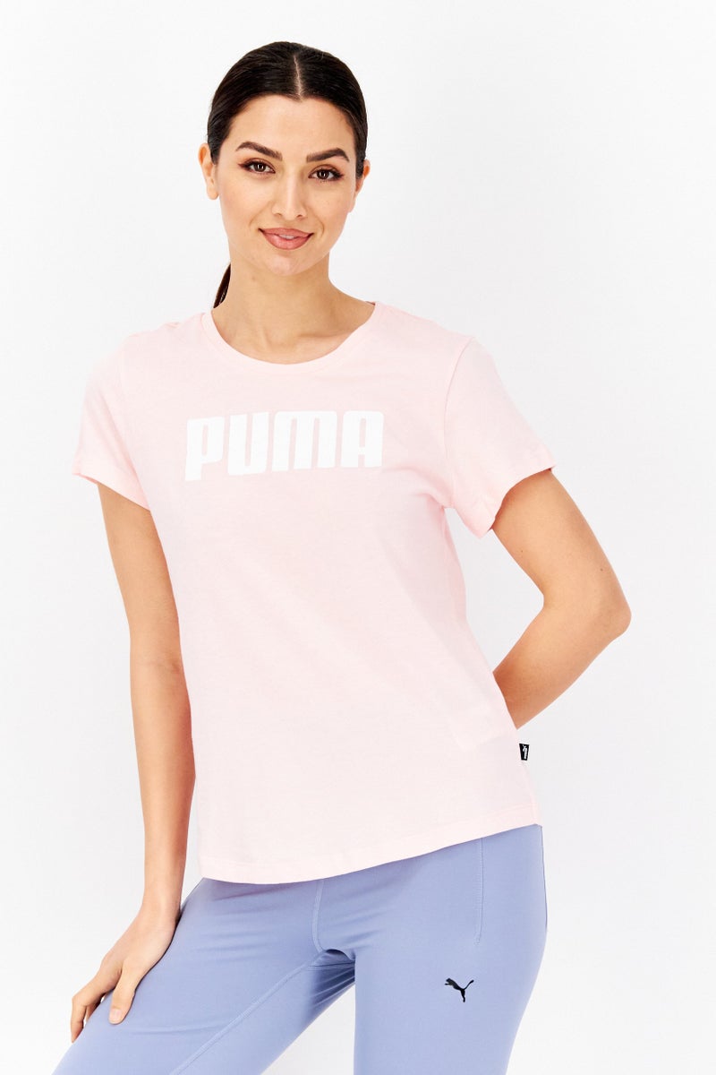 PUMA Women Sportswear Fit Short Sleeve Training T-Shirt, Pink - Image 1