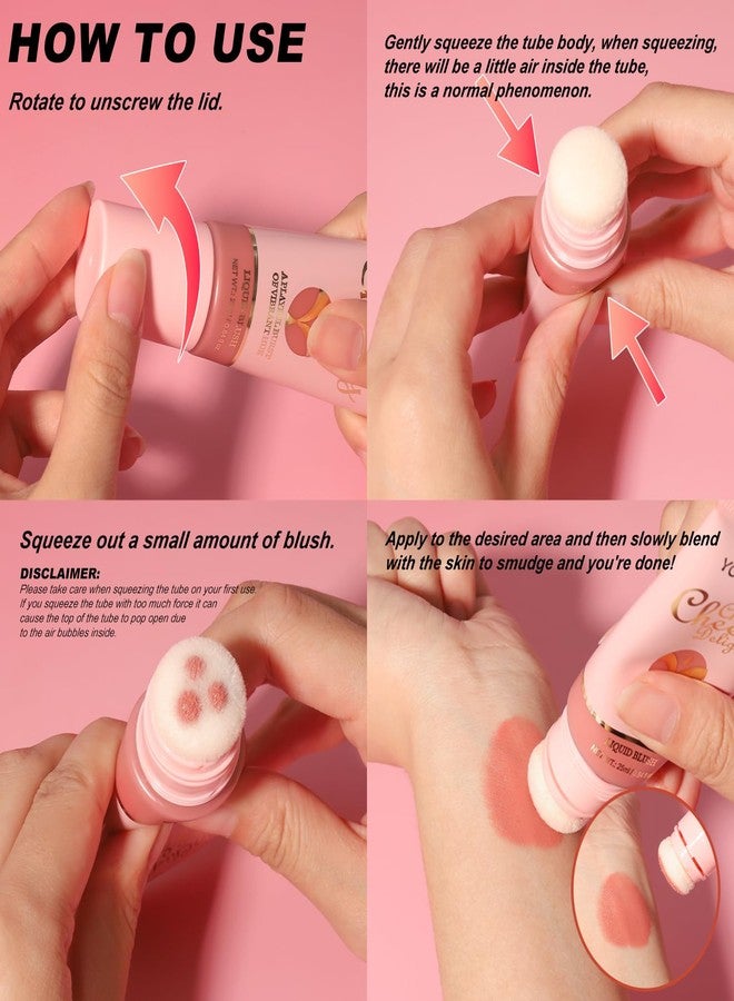 يونج فيجن أحمر خدود سائل مطفي من يونغ فيجن - لون مخملي للخدود | أحمر خدود سائل مطفي يدوم طويلاً | قابل للمزج والتكثيف | مكياج للخدود، 25 مل / 0.84 أونصة سائلة - Image 4