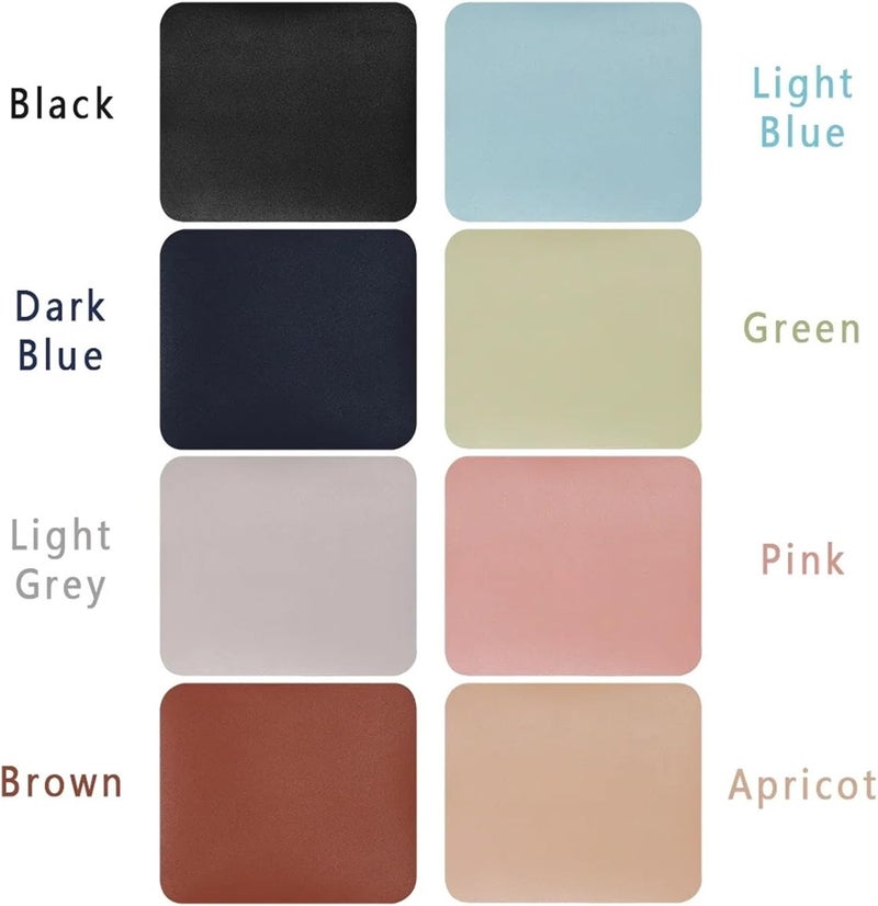 12pcs Creative Universal Anti-Slip Mouse Pad Leather Gaming Mice Mat New Desk Cushion Fashion Comfortable for Laptop(Black) - Image 4