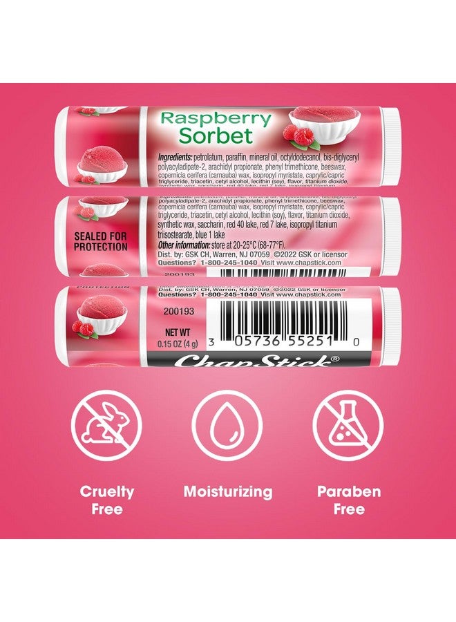 تشابستيك مرطب شفاه تشابستيك، سوربيه التوت، عبوة من 12 قطعة - مرطب شفاه كبير، لذيذ وحلو، 0.15 أونصة لكل قطعة - Image 2