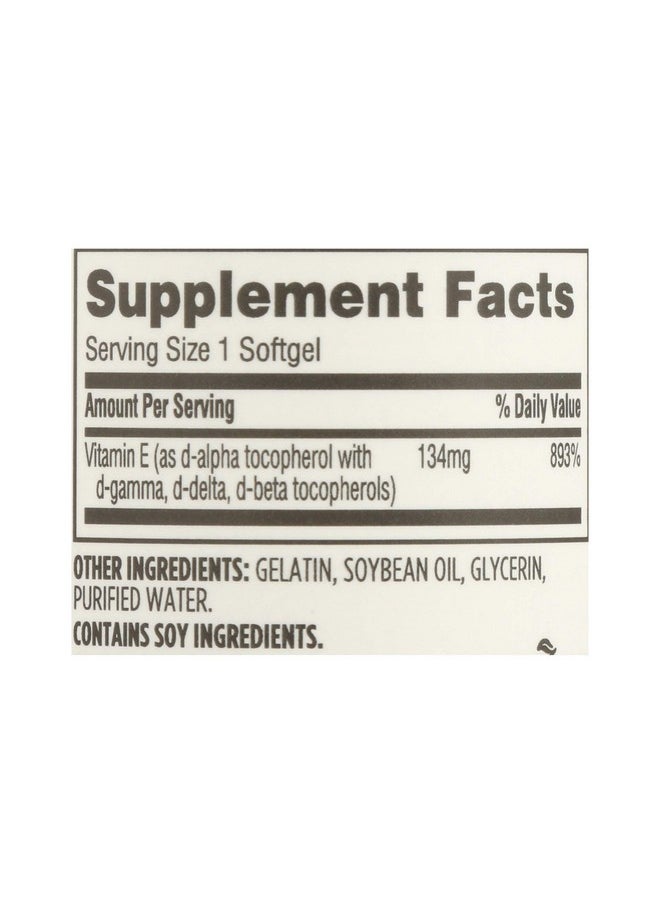 365 by Whole Foods Market Vitamin E 200 Iu W Mixed Tocopherols 120 Softgels  - Image 4
