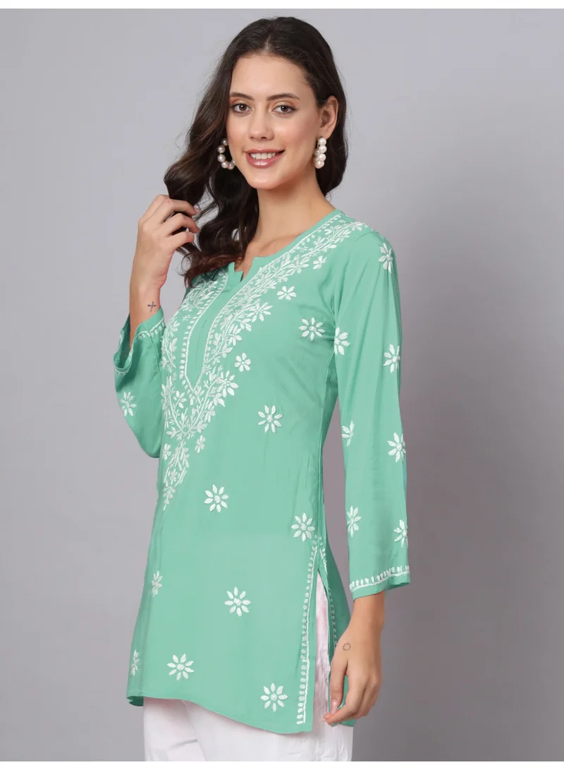 Alaya Hand Embroidered Chikankari Modal Kurti-AL3611