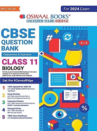 Oswaal Cbse Class 11 Biology Question Bank 2024 Exam 