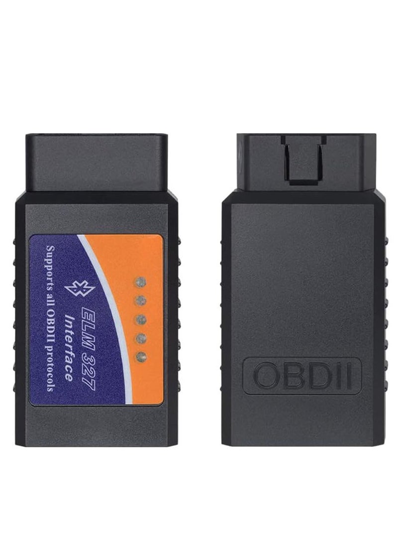كينج بولين - محول الماسح الضوئي اللاسلكي ELM327 اللاسلكي ELM327 OBD2 للسيارة بتقنية البلوتوث - ماسح ضوئي للسيارة متوافق مع أنظمة التشغيل iOS و iPhone و iPad و Android - قارئ رموز فحص المحرك - مطور V2.1 - Image 1